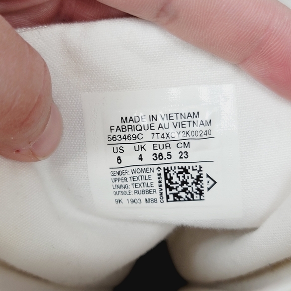 CONVERSE CHUCK TAYLOR ALL STAR GR82 PLATFORM WOMEN'S BOOTS in WHITE, sz 6 - Picture 14 of 16